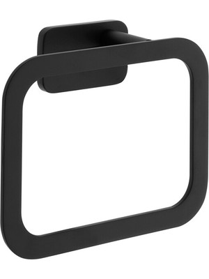 Özbience Şık Mat Siyah Halka Havluluk, Modern ve Kullanışlı Tasarım