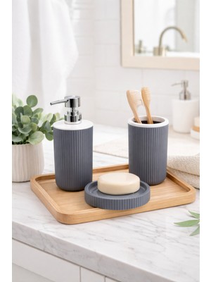 Özbience Şık ve Kullanışlı 3'lü Banyo Seti, Temizlikte Pratiklik Sağlar