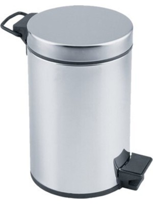 Özbience Şık Paslanmaz Metal Pedallı Çöp Kovası 5 Lt, Dayanıklı ve Pratik Kullanım
