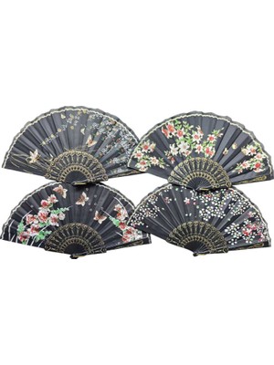 Skygo Plastik Kumaş Yelpaze 12 li Karışık OB-052