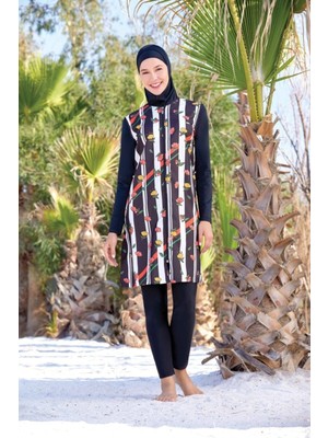 Adasea Kadın Siyah Tesettür Mayo 2162_SYH