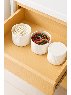 Özbience 3'lü Banyo Düzenleyici Seti, Toka ve Makyaj Kutusu, Kulak Çubuğu Organizeri