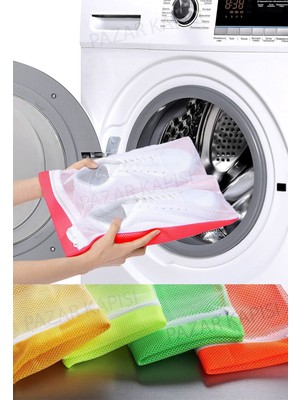 Özbience Set Halinde Şık Fermuarlı Ayakkabı Temizleme Filesi, 2 Adet