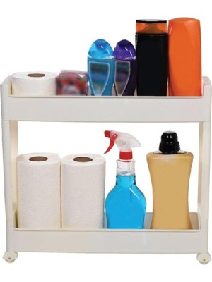 Özbience Çok Amaçlı Tekerlekli Mutfak ve Banyo Rafı Organizer Sr-02