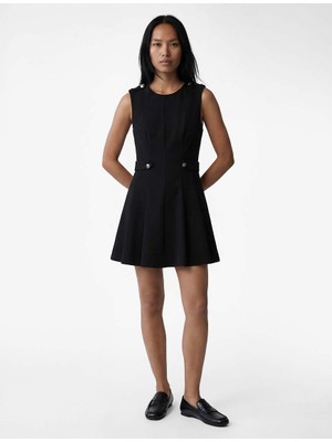 Koton A Kesim Siyah Kadın Elbise 6SAK80158UW