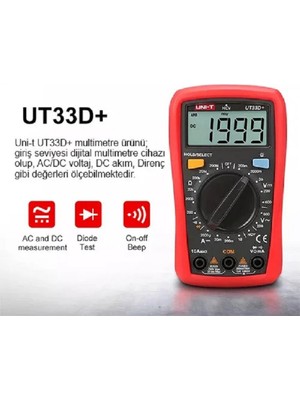 PremiumPort UT33D+ Dijital Çok Fonksiyonlu Ölçü Aleti, Hassas ve Güvenilir Kullanım