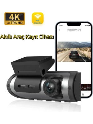 Conio Araç Kamerası 4K Ultra Hd, Aı Çarpma Önleme, Adas Uyarısı, Ön ve Arka Çift Kamera, Park Izleme