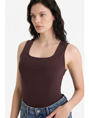 DeFacto Slim Fit Basic Kare Yaka Atlet C2622AX26SP