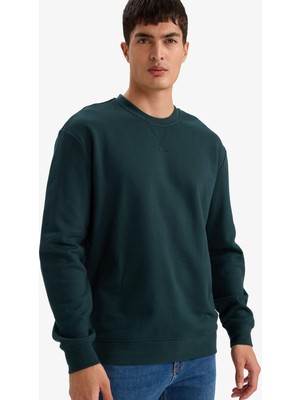 DeFacto %100 Pamuk Basic Sweatshirt E8339AX26SP