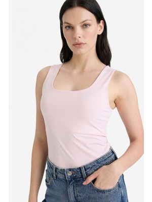 DeFacto Slim Fit Basic Kare Yaka Atlet C2622AX26SP