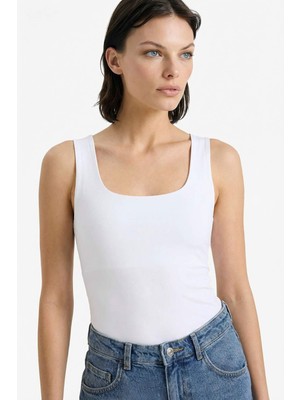 DeFacto Slim Fit Basic Kare Yaka Atlet C2622AX26SP