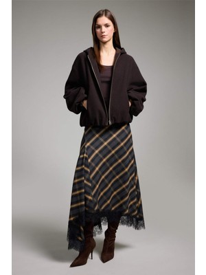 DeFacto A Kesim Baskılı Normal Bel Midi Etek H1545AX25WN