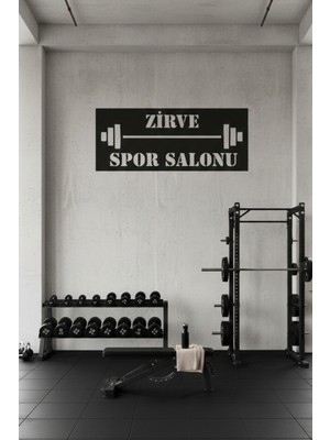 Grandmix Kişiye Özel Isimli Spor Salonu Logolu Metal Tablo Gym Duvar Tabelası