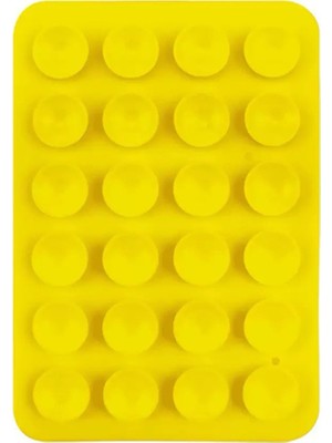 Allians Çift Taraflı Silikon Tutucu, Kare Tasarım, Sarı, 5,50CM x 8cm