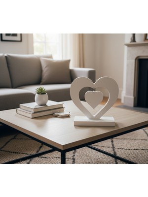 Safir Design Sevgililer Günü Hediyesi Minimalist Kalp Standı - Şık Ev Dekoru - Sevgiyle Dolu Kalp
