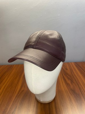 Hamze %100 Kuzu Derisi Günlük Deri Şapka Cap