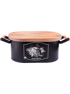 Özbience Şık ve Fonksiyonel Kapaklı Kesme Tahtası ve Ekmek Kutusu Seti