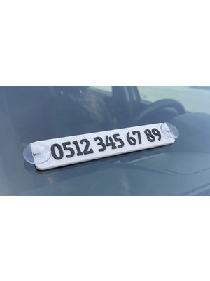 Serüven Kişiye Özel Araç Numaratörü - Vantuzlu - Kabartmalı Oto Park Numarator - Siyah&Beyaz
