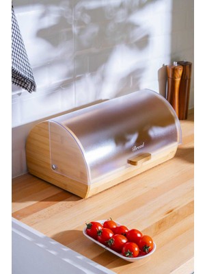 Özbience Bambu Ekmek Saklama Kutusu, 39X25X19 Cm, Şık ve Doğa Dostu Tasarım