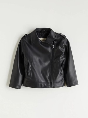 LC Waikiki Deri Görünümlü Kız Çocuk Mont  (S6)