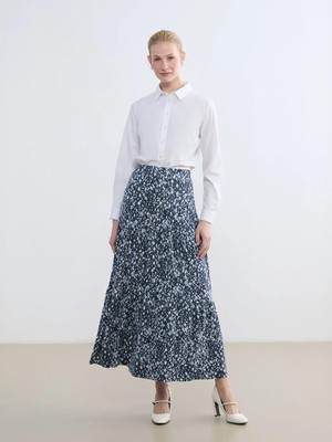 LC Waikiki Beli Lastikli Çiçekli A Kesim Etek  (S6)