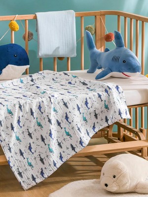 LC Waikiki Karışık Baskılı Erkek Bebek Müslin Örtü 85X85 cm  (S6)