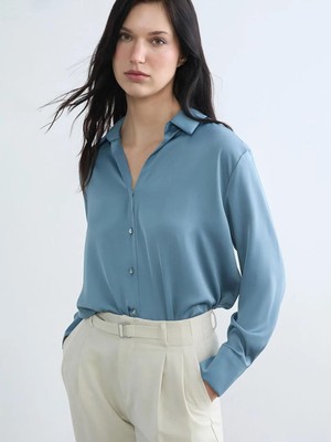 LC Waikiki Saten Kadın Gömlek  (S6)