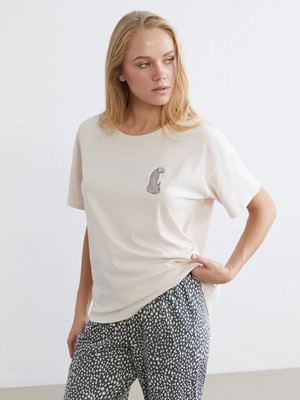 LC Waikiki Leopar Desenli Kadın Pijama Takımı  (S6)