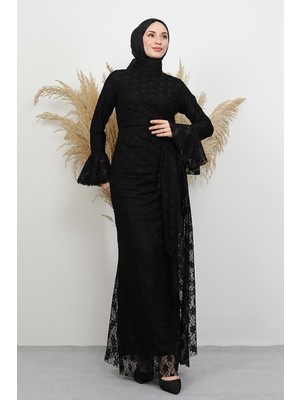 Gülistan Tül Elbise Siyah