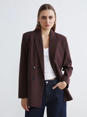 LC Waikiki Kruvaze Yaka Kadın Blazer Ceket  (S6)