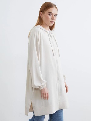 LC Waikiki Kapüşonlu Oversize Kadın Tunik  (S6)