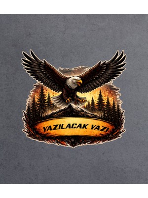 Sticker Usta Kişiye Özel Vahşi Kartal Sticker - Vahşi Hayat 4x4 Off Road Adventure Sticker - Araba Oto Motosiklet Karavan Cam Sticker - 00335