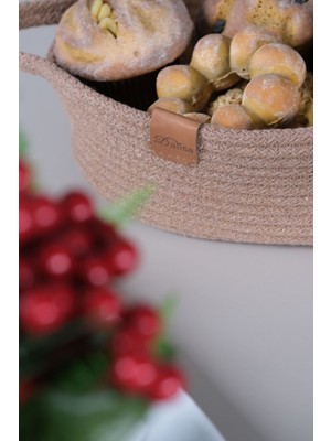 Özbience El Yapımı Jüt Hasır Ekmek Sepeti, Şık ve Fonksiyonel Organizer