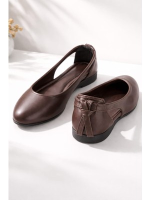 Slipcat Kadın Cilt Yanı Açık Babet Ev ve Dış Mekan Ayakkabısı