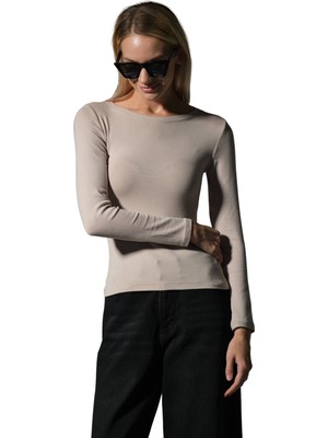 Domoda Örme Soft Touch Premium Kayık Yaka Uzun Kol Bluz @sayat