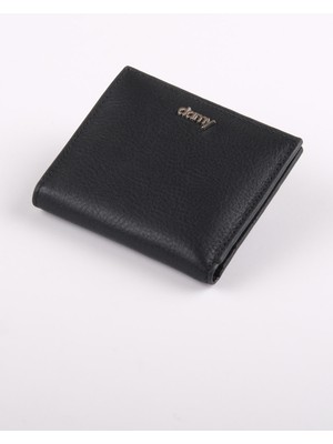 Ancora Leather Hakiki Deri Kadın Portföy Rfıd KORUMALI-46500 Siyah