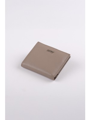 Ancora Leather Hakiki Deri Kadın Portföy Rfıd KORUMALI-46500 Vizon