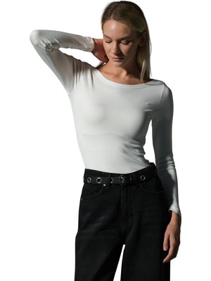 Domoda Örme Soft Touch Premium Kayık Yaka Uzun Kol Bluz @sayat