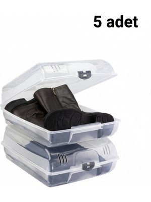 Dükkanönü 5 Adet Şeffaf Bot Saklama Kutusu