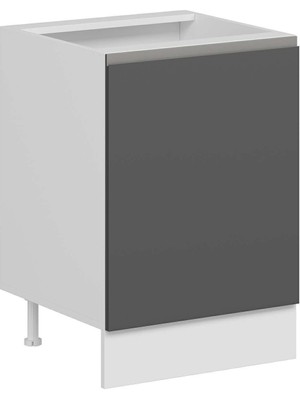 Alvinka Mutfak Modül Hg_j Alt 1K1R 60CM Dolap Beyaz Antrasit Suntalam