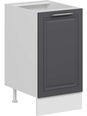 Alvinka Mutfak Modül Mbr_c Alt 1K1R 45CM Dolap Beyaz Antrasit Suntalam