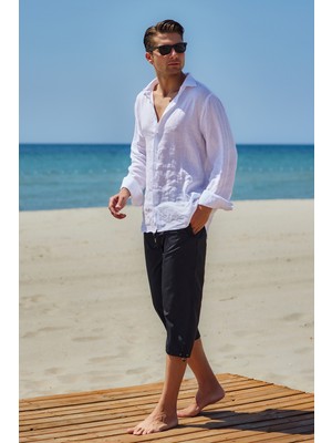 Remsa Mayo Remsa Erkek Havuz Deniz Uzun Kapri Şort Mayo Rks-01 Siyah