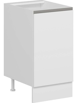 Alvinka Mutfak Modül Hg_j Alt 1K1R 45CM Dolap Beyaz Beyaz Mdf