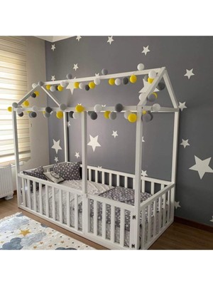 PremiumPort Işıklı Top LED Aydınlatma Dekoratif Gece Lambası, 20 Top, 3 mt Uzunluk