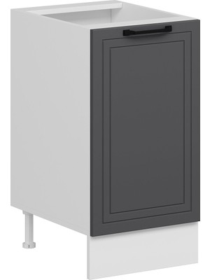 Alvinka Mutfak Modül Mbr_a Alt 1K1R 45CM Dolap Beyaz Antrasit Suntalam