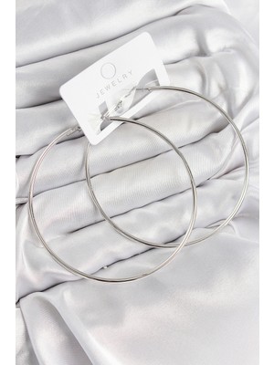 Skygo Pirinç Halka Model Gümüş Renk Kadın Küpe - TJ-BKP11036