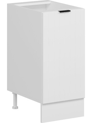 Alvinka Mutfak Modül Mbr_b Alt 1K1R 40CM Dolap Beyaz Beyaz Mdf
