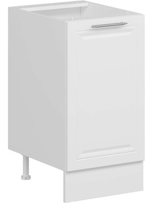 Alvinka Mutfak Modül Mbr_c Alt 1K1R 45CM Dolap Beyaz Beyaz Mdf