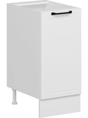 Alvinka Mutfak Modül Mbr_a Alt 1K1R 40CM Dolap Beyaz Beyaz Mdf