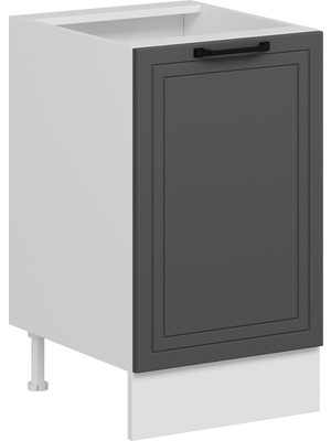 Alvinka Mutfak Modül Mbr_a Alt 1K1R 50CM Dolap Beyaz Antrasit Suntalam